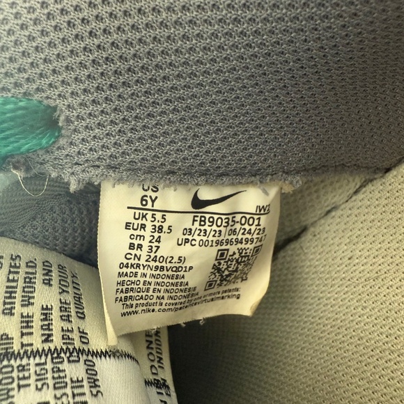 Big Kid's Nike Air Force 1 LV8 1 Light Silver/Deep Royal Blue (FB9035 001) - 6Y - Picture 9 of 10